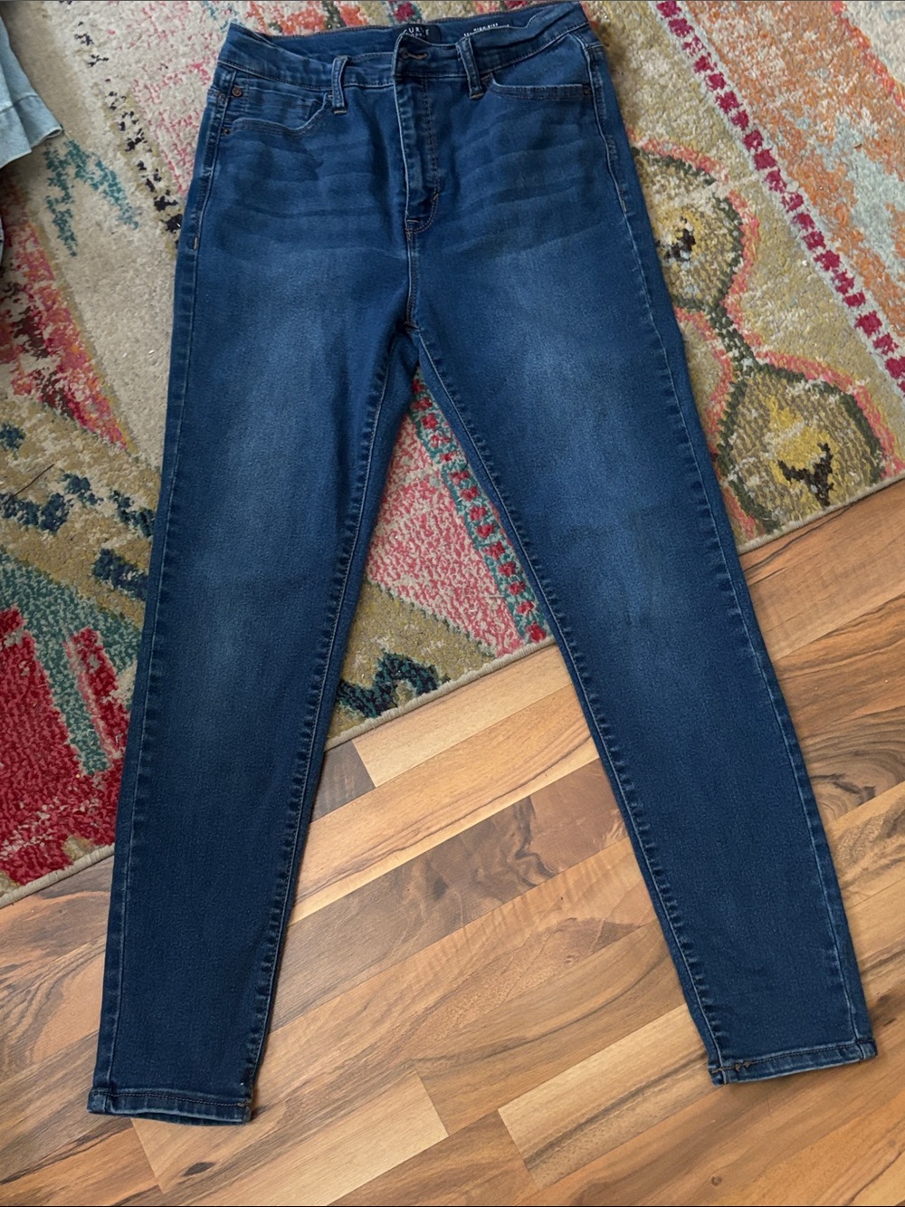 Women's Dark Blue Stretch Skinny Jeans